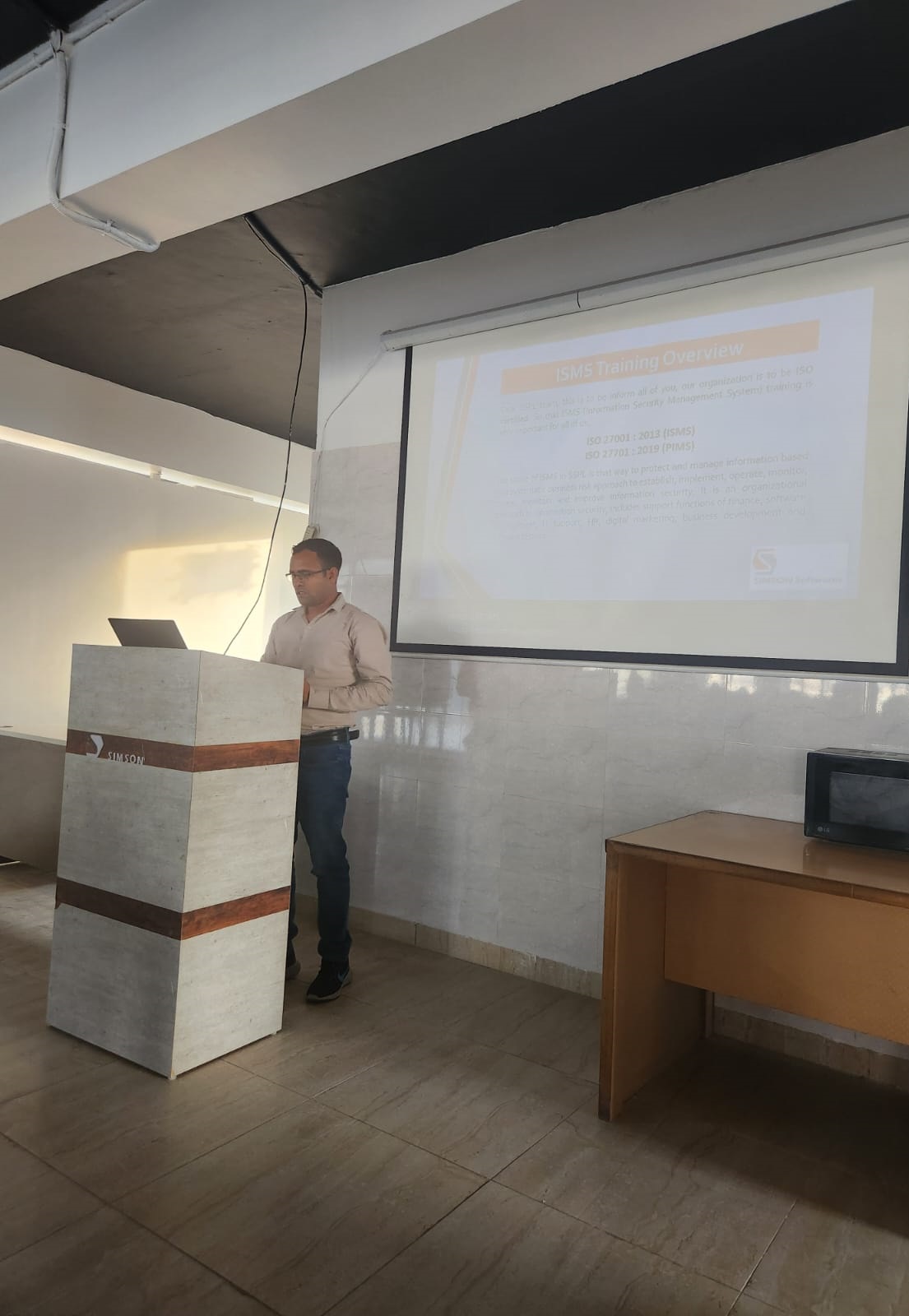 ISO Training Session at Simson Softwares